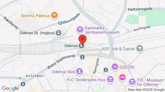 Kontorlokaler til leje i Odense C - kort over placeringen