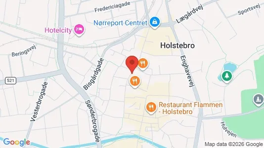 Kontorlokaler til leje i Holstebro - kort over placeringen