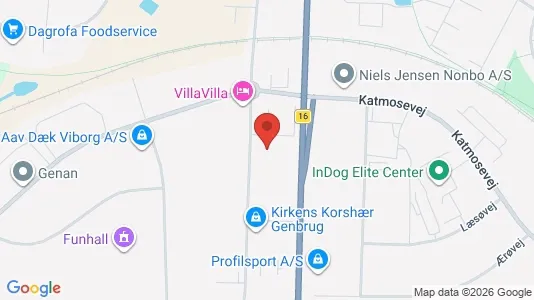 Lagerlokaler til leje i Viborg - kort over placeringen