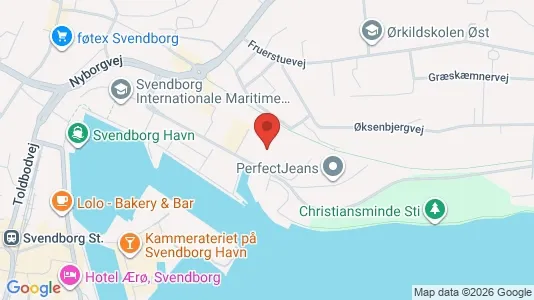 Kontorlokaler til leje i Svendborg - kort over placeringen