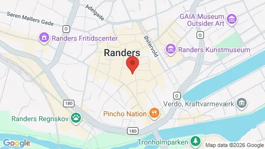 Kontorlokaler til leje i Randers C - kort over placeringen