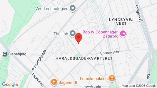 Kontorlokaler til leje i Østerbro - kort over placeringen