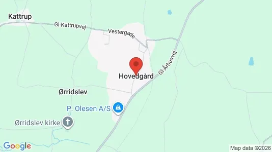 Butikslokaler til leje i Hovedgård - kort over placeringen