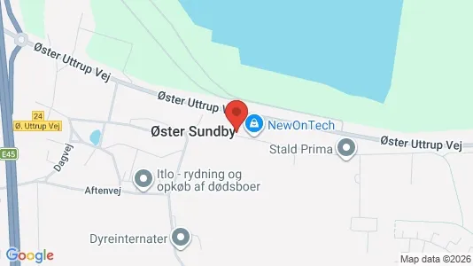 Erhvervsgrunde til salg i Aalborg Øst - kort over placeringen