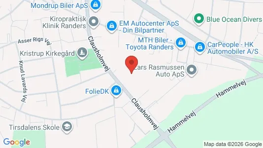 Lagerlokaler til salg i Randers SØ - kort over placeringen