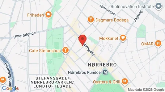 Erhvervslejemål til salg i Nørrebro - kort over placeringen