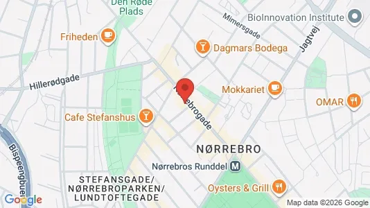 Erhvervslejemål til salg i Nørrebro - kort over placeringen