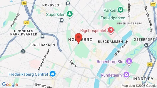 Hoteller til salg i Nørrebro - kort over placeringen