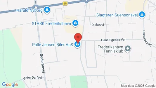 Lagerlokaler til leje i Frederikshavn - kort over placeringen