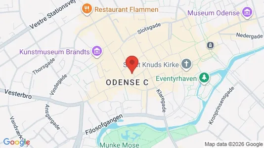 Kontorlokaler til leje i Odense C - kort over placeringen