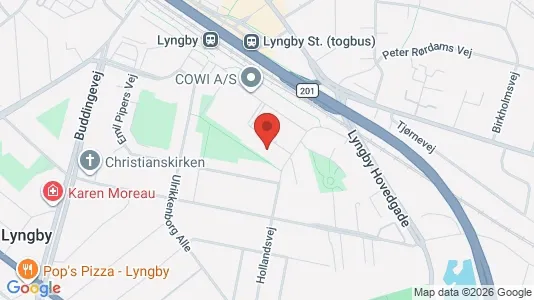 Kontorlokaler til leje i Kongens Lyngby - kort over placeringen