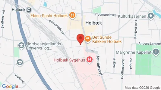 Kontorhoteller til leje i Holbæk - kort over placeringen