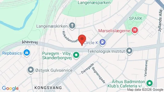 Kontorlokaler til leje i Århus C - kort over placeringen