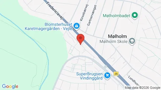 Kontorlokaler til leje i Vejle Centrum - kort over placeringen