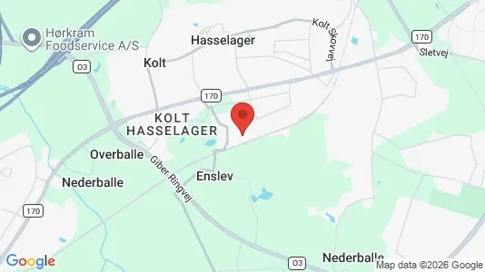 Kontorlokaler til salg i Hasselager - kort over placeringen