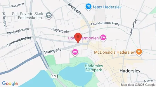 Erhvervslejemål til salg i Haderslev - kort over placeringen