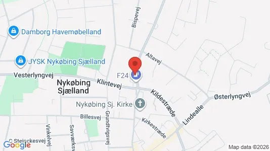 Erhvervslejemål til salg i Nykøbing Sjælland - kort over placeringen