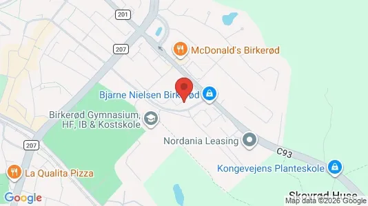 Kontorlokaler til salg i Birkerød - kort over placeringen
