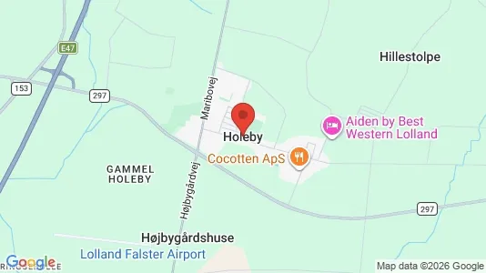 Lagerlokaler til leje i Holeby - kort over placeringen