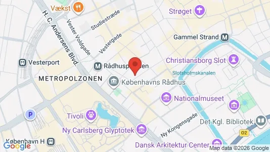 Kontorlokaler til leje i København K - kort over placeringen
