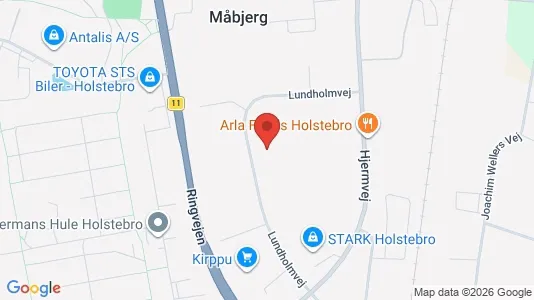 Lagerlokaler til leje i Holstebro - kort over placeringen