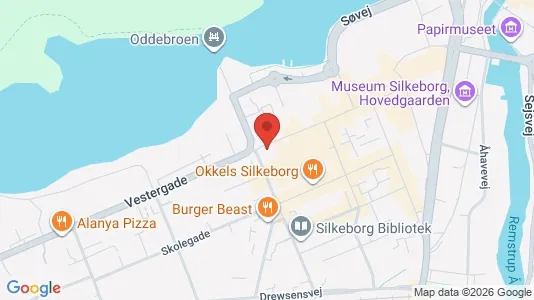 Kontorlokaler til leje i Silkeborg - kort over placeringen