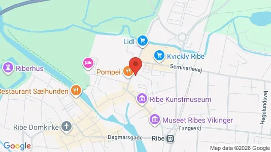 Kontorlokaler til leje i Ribe - kort over placeringen