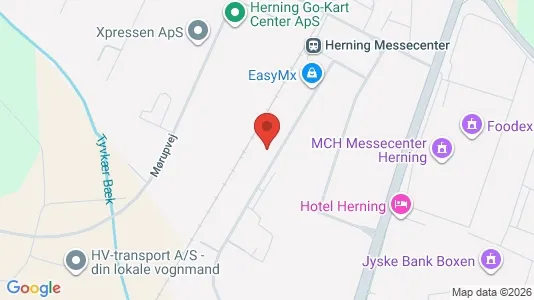 Lagerlokaler til salg i Herning - kort over placeringen