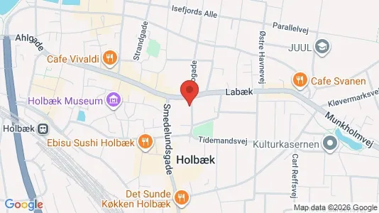 Kontorlokaler til leje i Holbæk - kort over placeringen