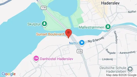 Kontorlokaler til leje i Haderslev - kort over placeringen