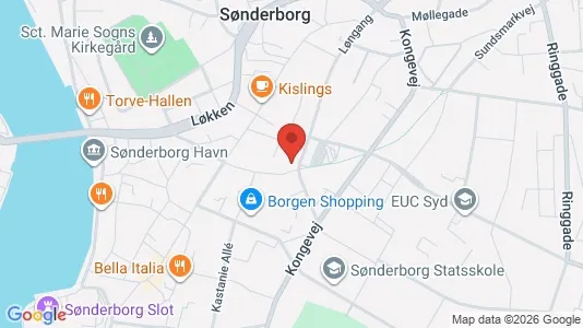 Erhvervslejemål til salg i Sønderborg - kort over placeringen