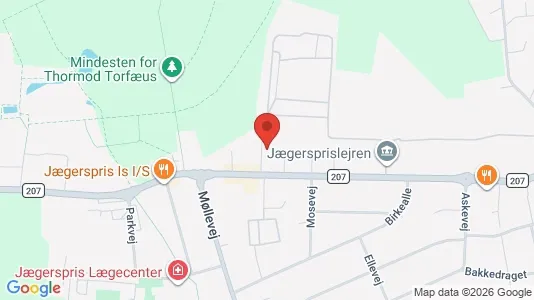 Kontorlokaler til leje i Jægerspris - kort over placeringen