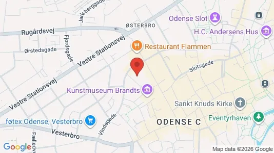 Kontorlokaler til leje i Odense C - kort over placeringen