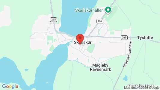Erhvervsgrunde til salg i Skælskør - kort over placeringen