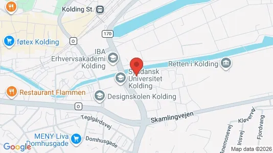 Kontorlokaler til leje i Kolding - kort over placeringen