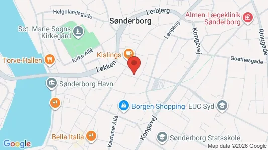 Kontorlokaler til salg i Sønderborg - kort over placeringen