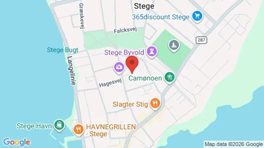 Boligudlejningsejendomme til salg i Stege - kort over placeringen