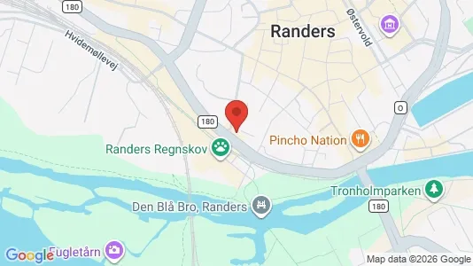 Kontorlokaler til leje i Randers C - kort over placeringen
