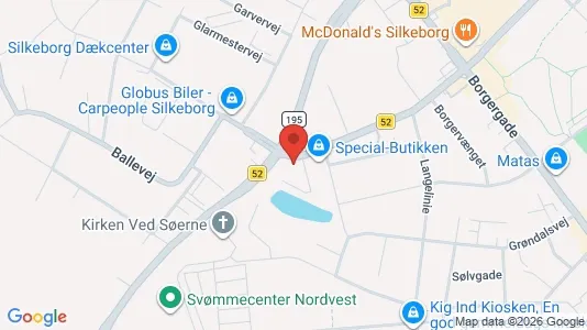 Kontorlokaler til leje i Silkeborg - kort over placeringen
