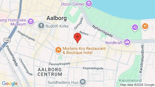 Erhvervslejemål til leje i Aalborg Centrum - kort over placeringen