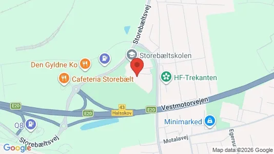 Kontorlokaler til leje i Korsør - kort over placeringen
