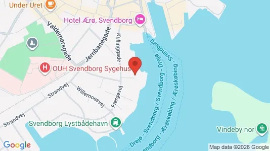Kontorlokaler til leje i Svendborg - kort over placeringen