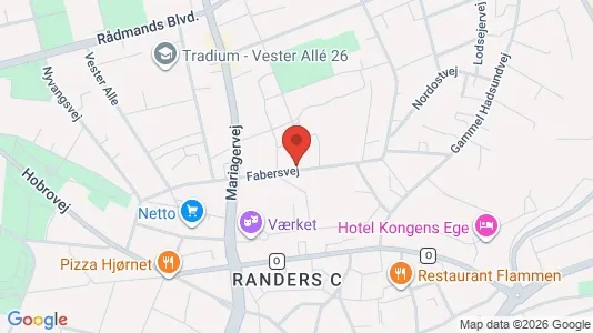 Boligudlejningsejendomme til salg i Randers C - kort over placeringen