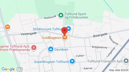 Erhvervslejemål til salg i Toftlund - kort over placeringen