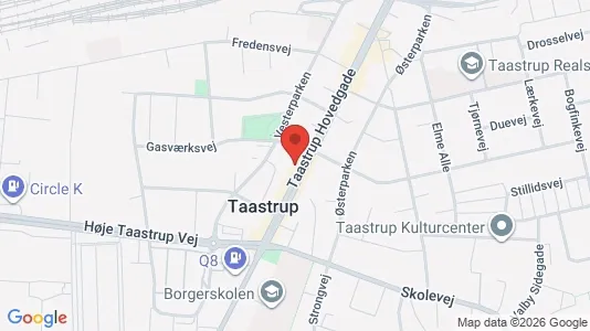 Erhvervslejemål til salg i Taastrup - kort over placeringen