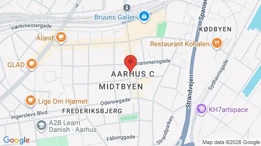 Erhvervslejemål til salg i Århus C - kort over placeringen