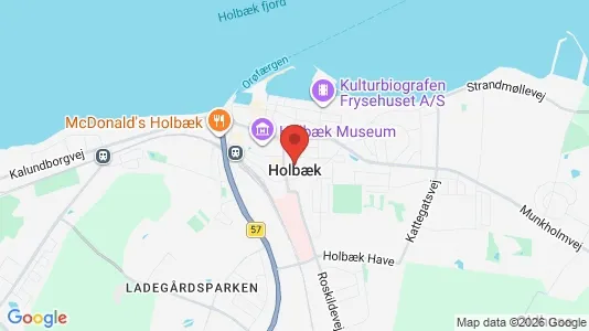Erhvervslejemål til leje i Holbæk - kort over placeringen