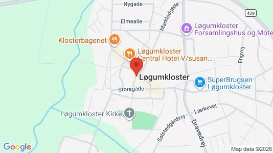 Erhvervslejemål til salg i Løgumkloster - kort over placeringen