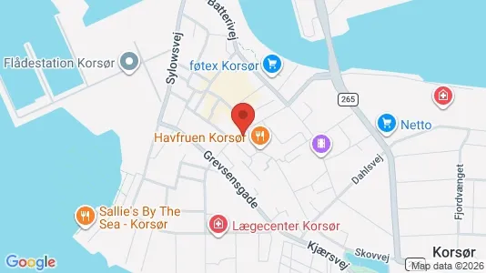Kontorlokaler til leje i Korsør - kort over placeringen