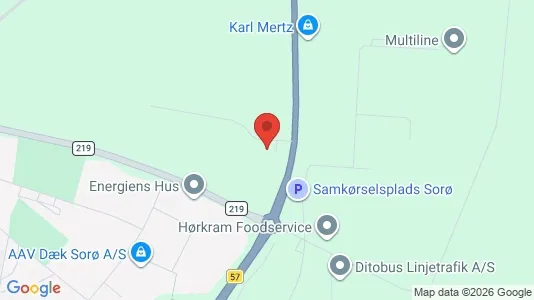 Erhvervsgrunde til salg i Sorø - kort over placeringen